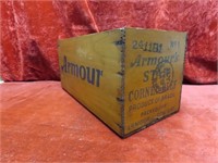 Armour's Corned beef wood crate.