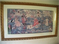 Framed Toile Fabric  45x27 Inches