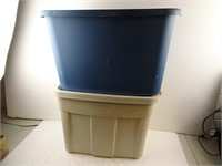 Lot of 2 Storage Totes - Missing One Lid