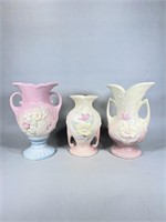 (3) Hull Pottery Vases  B