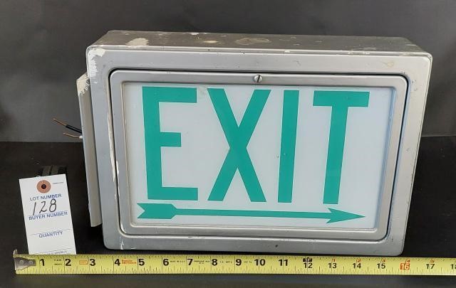 Exit Sign out of Sunman School House