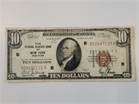 1929 $10 Reserve Bank New York