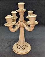 Vintage Italian Porcelain Flower Candelabra