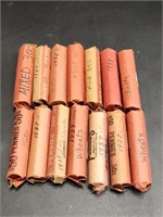 1920s-30s Wheat penny rolls 14 total