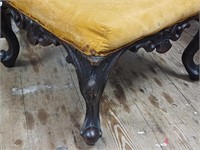 Victorian Mahogany Stool on 4 Cabriole Legs