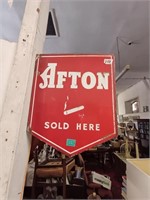 Original "Afton Sold Here" Enamel Double Sided