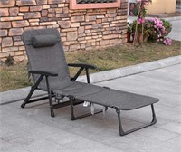 $114 Outdoor Folding Chaise Lounge Chair