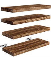 AMADA HOMEFURNISHING FLOATING SHELVES, PAULOWNIA