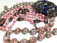 4 Glass & Mixed Beaded Necklaces / Bracelets