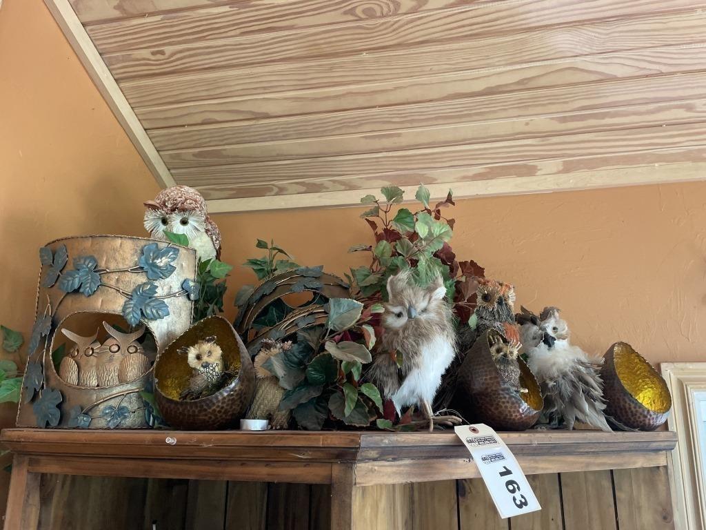Collectible owls & greenery