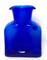 Cobalt Blue Glass Double Spout Pitcher