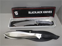 2 Blackjack tactical fixed blade fighting knives