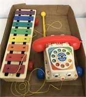 TRAY OF VINTAGE FISHER PRICE