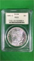 1885-O Morgan Silver Dollar - MS63