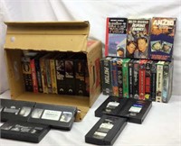 F12) LARGE LOT OF VCR MOVIES, INCLUDES ALL THREE