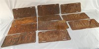 (11) Old Rusty License Plates