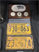 Vintage Pennsylvania License Plates, Adv Plate.