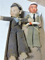 Pair Antique Dolls