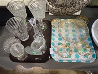 2 TRAYS CUT & DECORATIVE GLASS