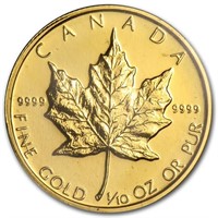 1988 Canada 1/10 Oz Gold Maple Leaf Bu (sealed)