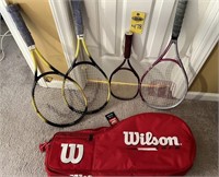 4 Rackets & Bag