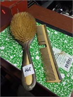 Marked German Silver Hair Brush & Comb & 1892