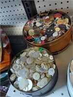 2 Tins of Vtg. Buttons