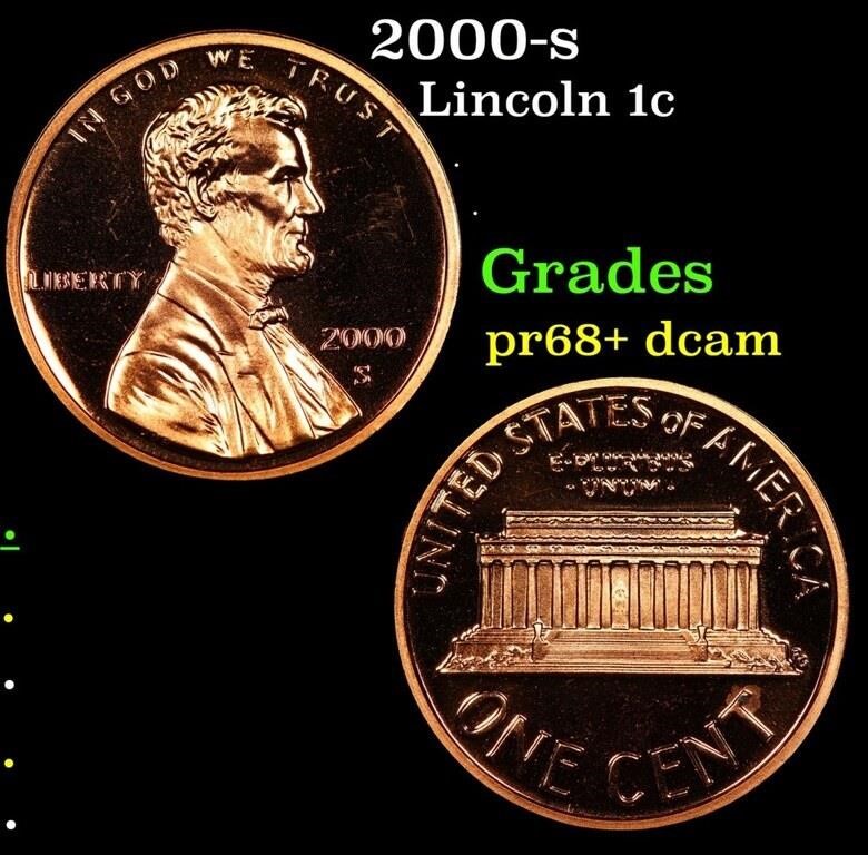 Proof 2000-s Lincoln Cent 1c Grades GEM++ Proof De