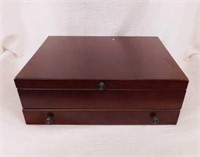 Wooden silverware box w/ drawer - Electrified