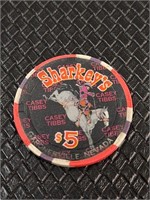Sharkeys Gardnerville Nevada $5 token