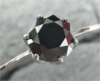 $1595 14K  Black Diamond(1ct) Ring