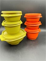 Vintage Orange and Green Tupperware Servalier