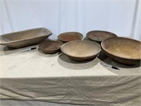 Wooden bowl assortment 6 pcs