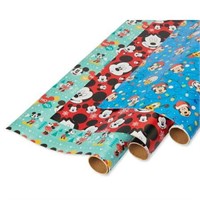 Mickey Mouse Wrap Paper (3 Pack  105 sq. Ft.)