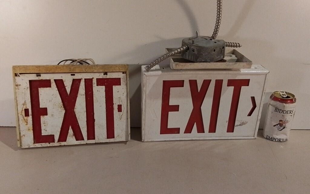 Two Exit Signs Untested As Is