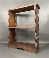 Vintage Wooden Two Tier Shelf
