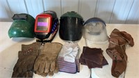 4 Welding Helmets,Gloves,Sleeves