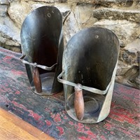 Primitive Scoops Repurposed as Candle Holders