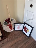 University of Louisville pictures and wooden wall