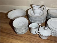 12 + PLACE SETTING OF FINE CHINA BY  SANGO CHINA M