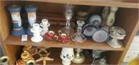 Assorted candle holders.