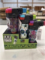 (6) XXL Sugar Skull Torch Lighters NEW