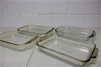 4 Glass Roasting Pans