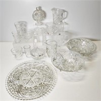 Cristal d’Arques Crystal Mugs, Pressed Glass