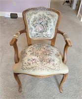 French Needlepoint Style Arm Chair