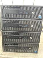 4 assorted HpProDesk computers