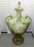 15" Royal Bonn covered urn (knob on lid repaired