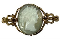 Victorian Gold Filled Cameo Brooch