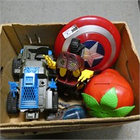 Box Lot of Assorted Toys - Star Trek, Spiderman