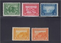 US Stamps #397-400A Mint HR, bright and fresh, CV